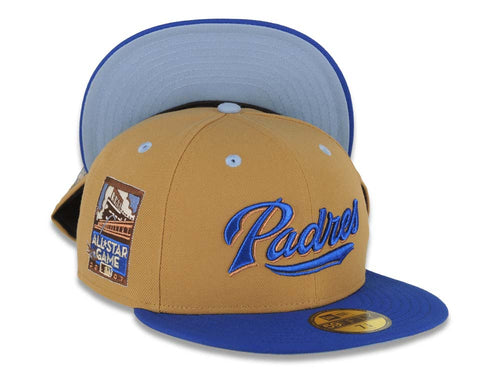 (City Connect Colors) San Diego Padres New Era MLB 59FIFTY 5950 Fitted Cap Hat White Crown Teal Visor Teal/Magenta/Yellow 40th Anniversary Side Patch