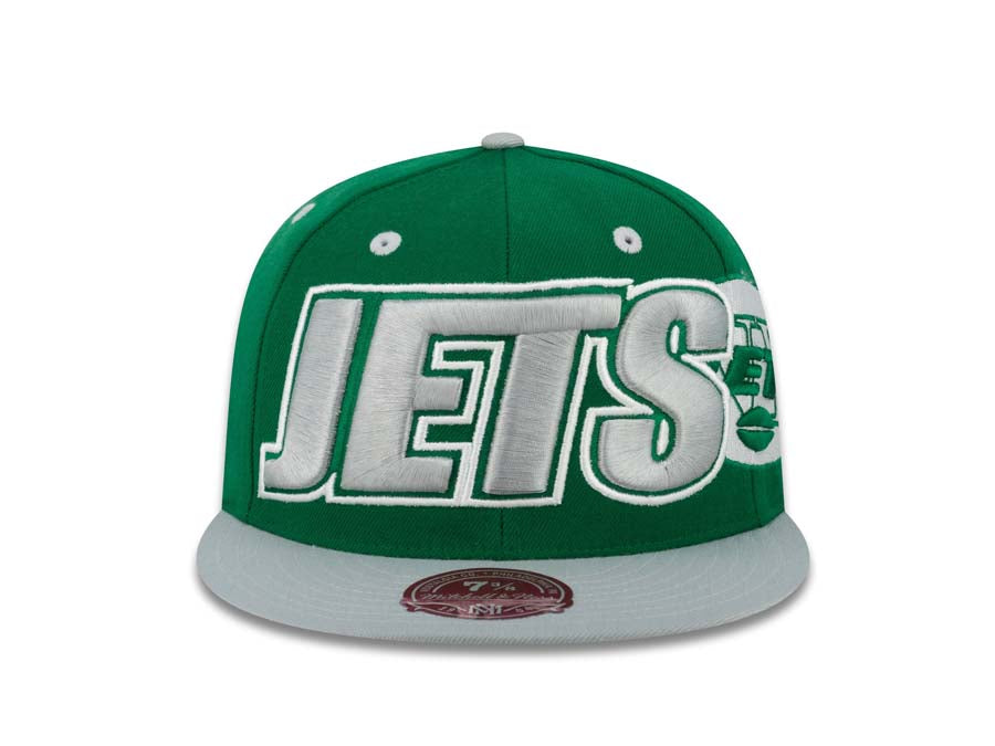 New York Jets XL-LOGO BEANIE White by Mitchell and Ness