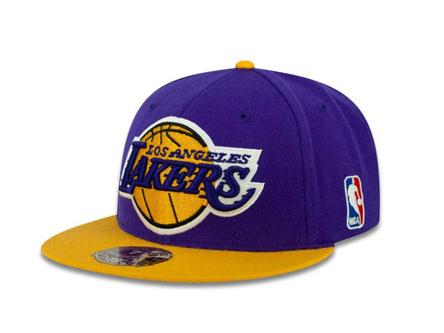 Los Angeles Lakers Adidas NBA Flat Visor Flexfit Cap Hat Black/Purple –  Capland