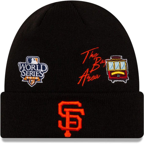 New Era Knit San Francisco Giants Champion Patch Black Beanie