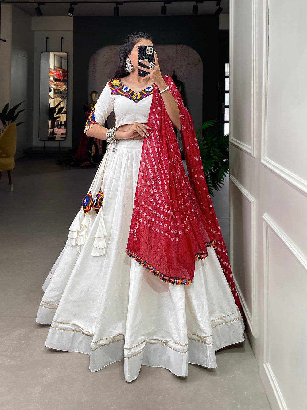 Function Wear Heavy Designer Butterfly Net With Cotton Lehenga Choli -  Stylecaret.com