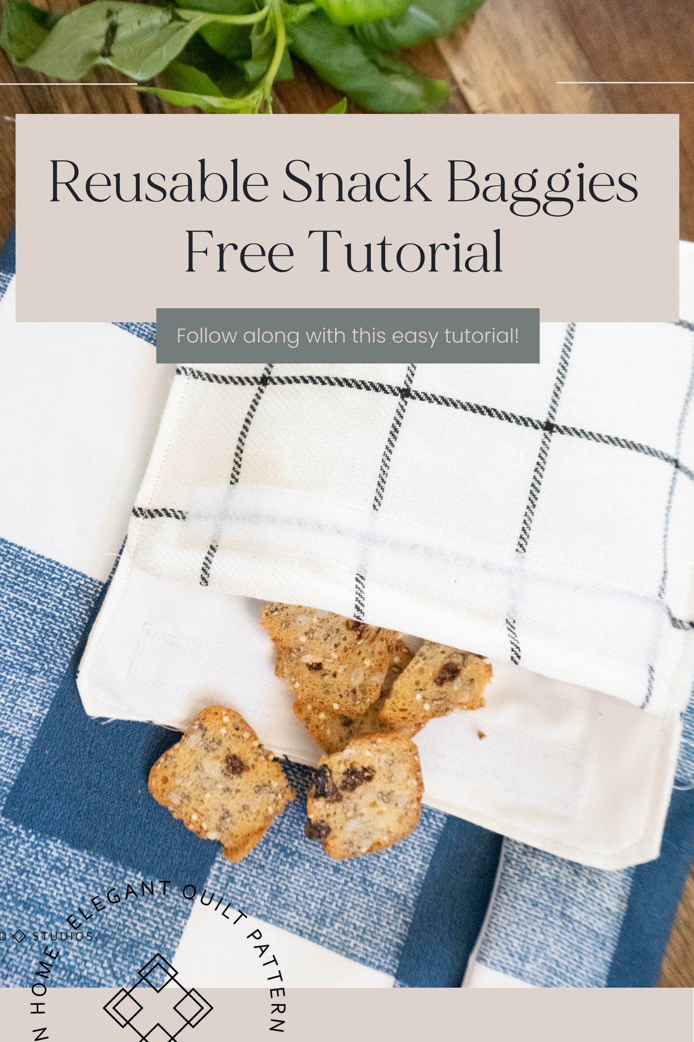 Sew reusable sandwich baggies