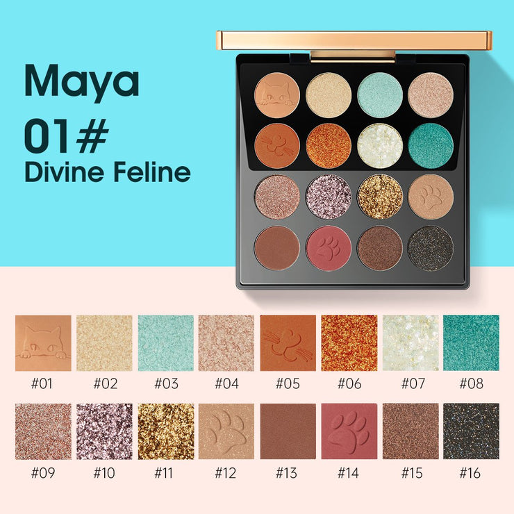 Maya Eyeshadow Palette (16 Shades)