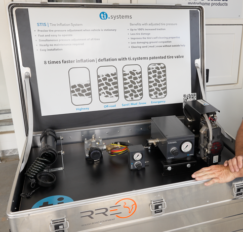 RRE Global /  Ti.systems Automatic air compressor inflation pressure regulator for 4 tires kit