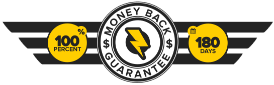 Money back guarantee - 180 days, 100% 