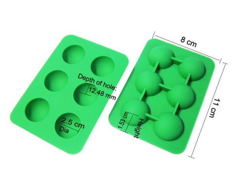 Kameel absorptie Onverbiddelijk Silicone 6 Kleine Halve Bollen Mal (8cm x 11cm) - Sferificatie – Special  Ingredients Europe