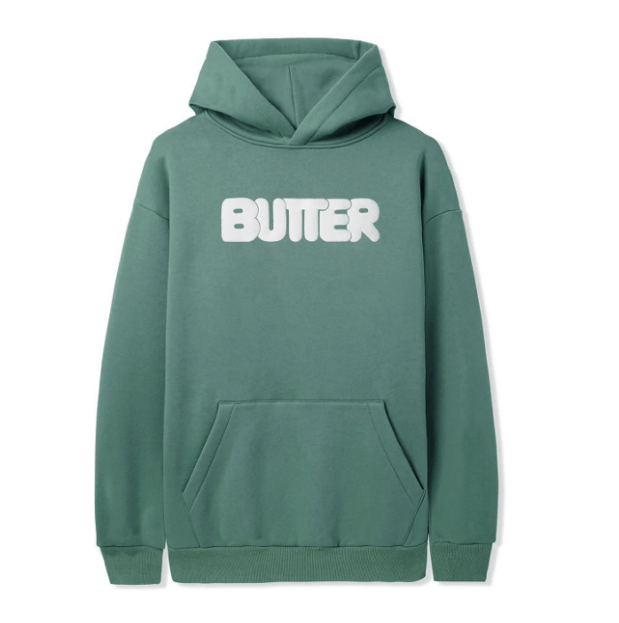 BUTTER GOODS FLORAL EMBROIDERED HOODIE - TAN - PLA Skateboarding