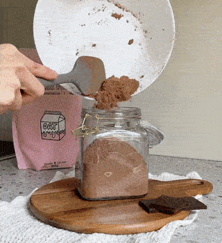 instant vegan hot chocolate in jar