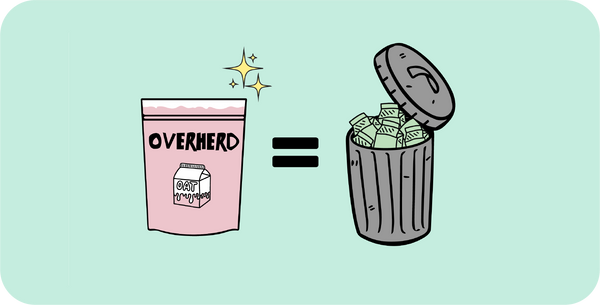 Emissions comparison of Overherd vs. cartons