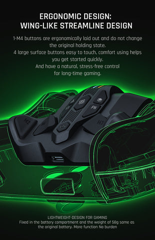 bigbig won ARMORX wireless back button ERGONOMIC DESIGN