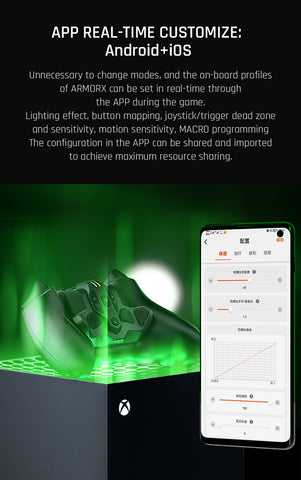 bigbig won ARMORX wireless back button APP REAL-TIME CUSTOMIZE
