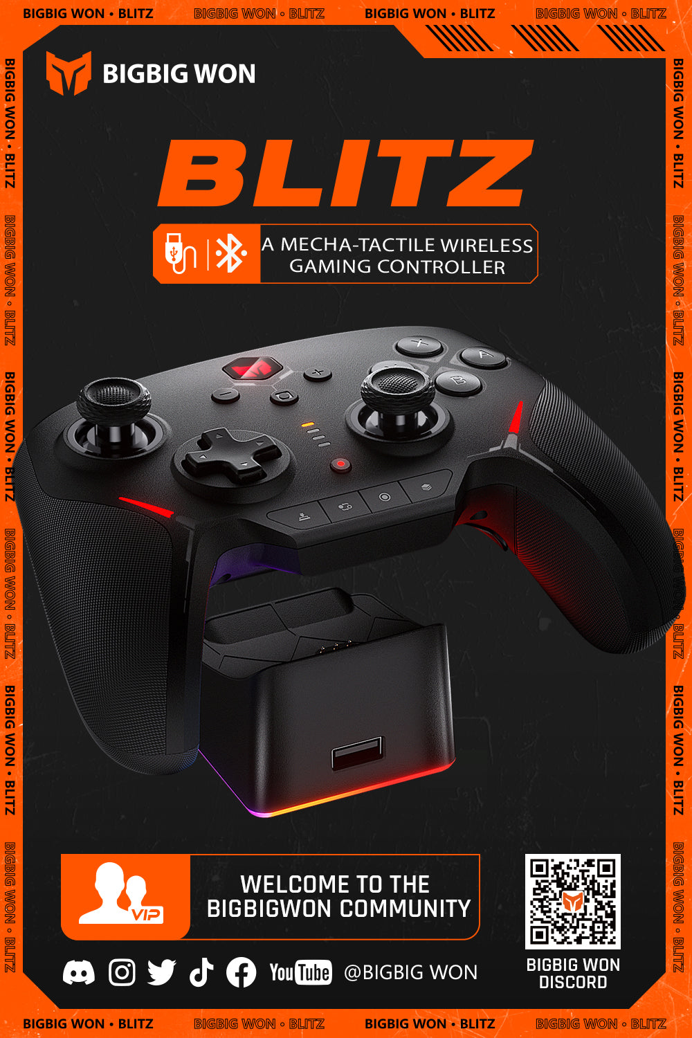 BIGBIG WON New Product Disclosure 1: Blitz: A Mecha-Tactile Wireless Gaming Controller 