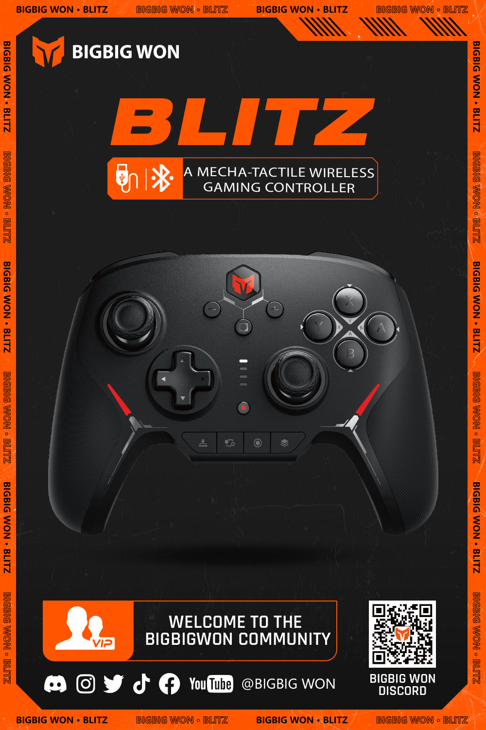 BIGBIG WON 新製品公開 1: Blitz: メカ触覚ワイヤレス ゲーム コントローラー