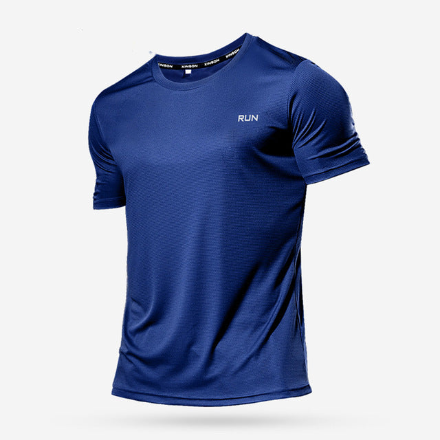Multicolor Quick Dry Short Sleeve Sport T Shirt Gym