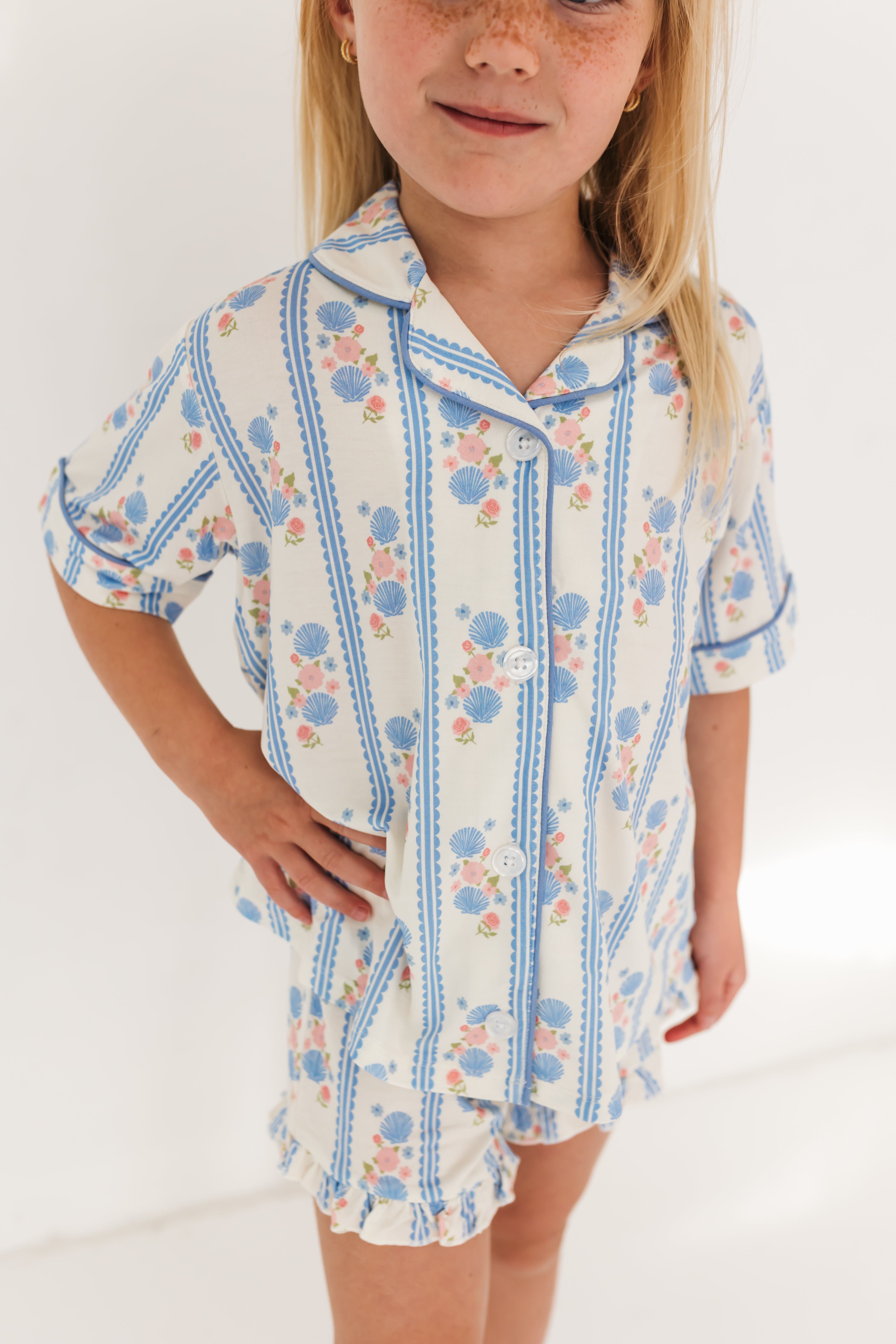 Isla Kids Button Up Short Set PRE-ORDER SHIPPING 6/5