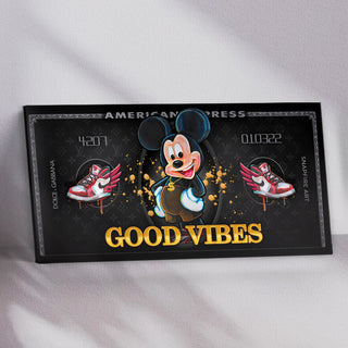 Good Vibes - Sneaker Micky - Leinwandbild - 120x60cm