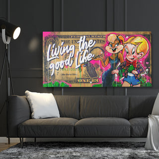 Living the Good Life - Cash Art - 100x50cm