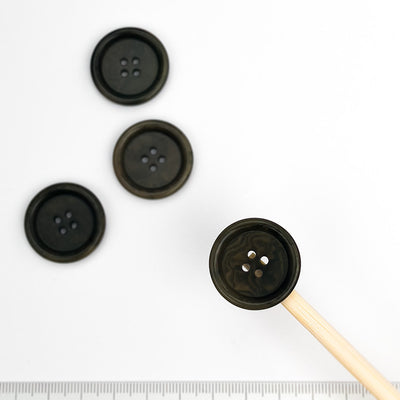 SET: 4 Stück Plain Corozo Button 25mm, Khaki kaufen