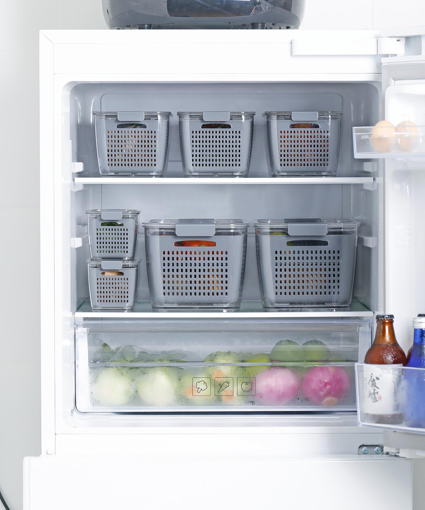 productos quimicos mecánico temblor Organizador refrigerador con separadores M – Jooga Hogar