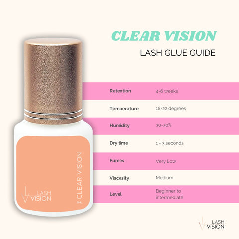 eyelash extension clear vision glue features