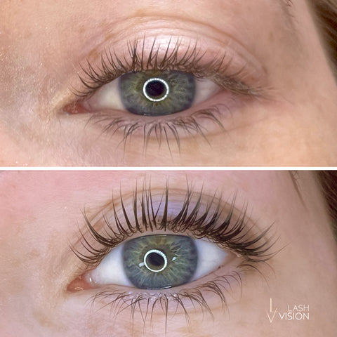 lash lift before and after