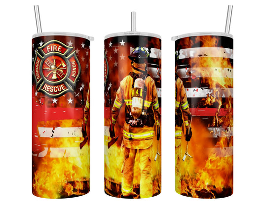 EMS Star of Life Blue Diamond Plate Sublimation Tumbler – Artsy Niche  Creations