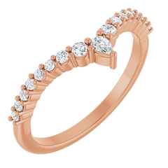 Calico - Rose Gold - Natural Diamond - Contour Wedding Band