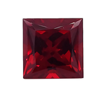 Calico - Ruby - Coloured Stone - Red - Princess Cut -  Precious Stone