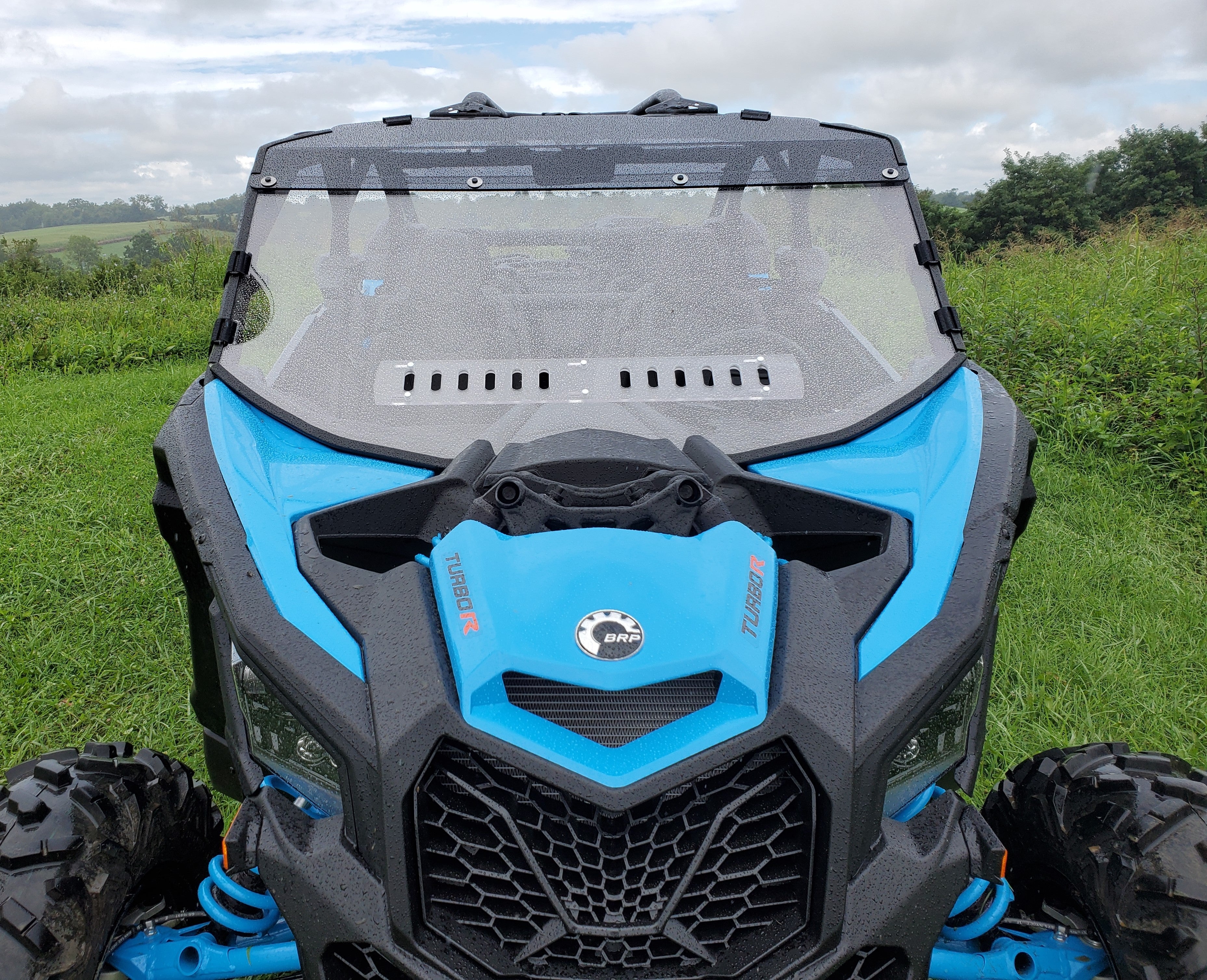 Can-Am Maverick X3 Max - 2 Pc Windshield with Clear Visor w/Hard Coat, Vent, and Clamp Options
