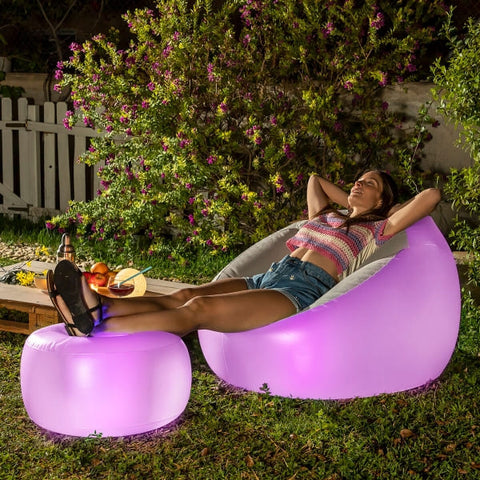 Luminous inflatable pool chair