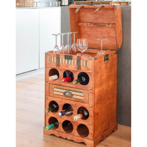 Brown poplar bottle rack