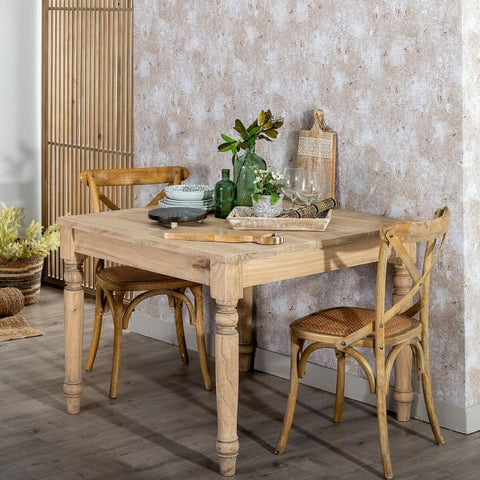 Trendy solid wood dining table