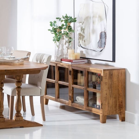 Buffet Africain en bois recyclé marron