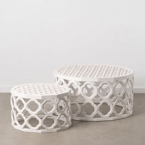 White neoclassical coffee tables