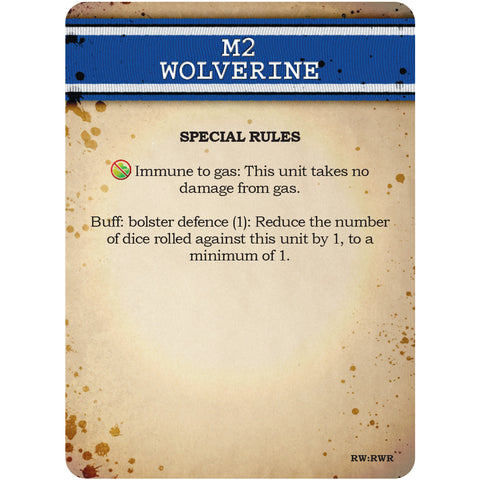 Rivet Wars: Reloaded M2 Wolverine Card 2