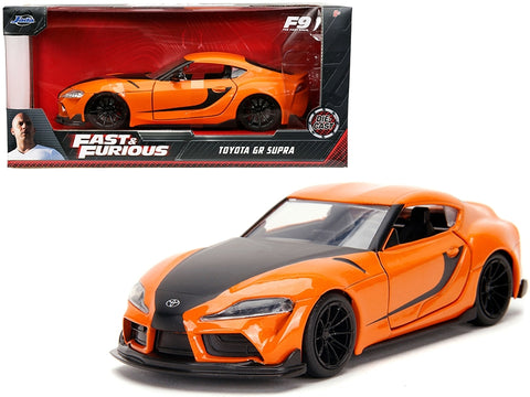 toyota supra orange and black