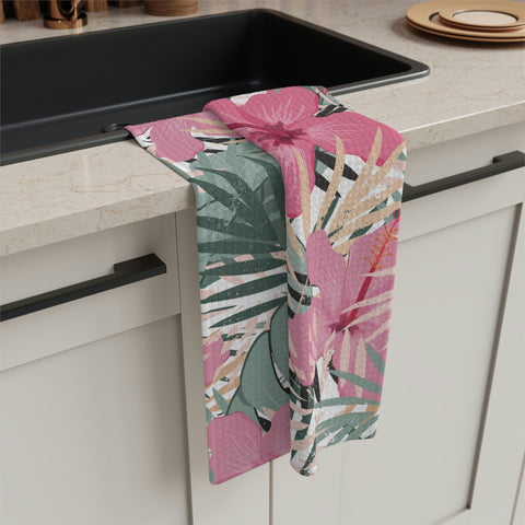hibiscus kitchen towel