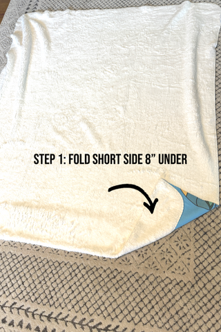 blanket to pillow step 1