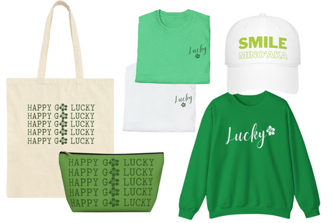 lucky t-shirt and lucky sweatshirt