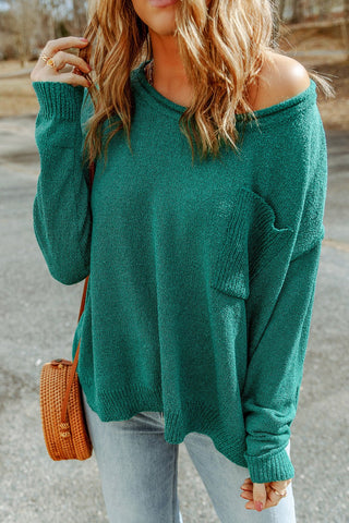 pocket pullover sweater