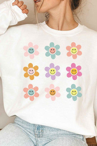 Floral graphic print sweatshirt