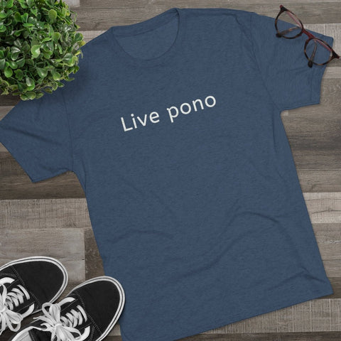 Live Pono Unisex Triblend Crew Tee Global Village Kailua Boutique