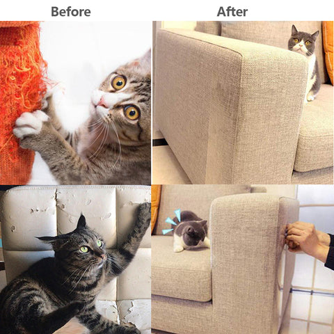 До и после использования кошачьих охранников
