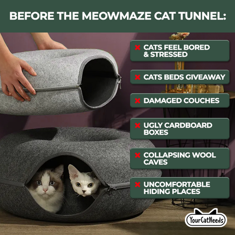 Meowmaze Cat Tunnel Bed | Tu cáscara