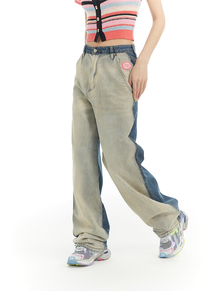 Faded-denim retro vintage flare-pants – ARCANA ARCHIVE