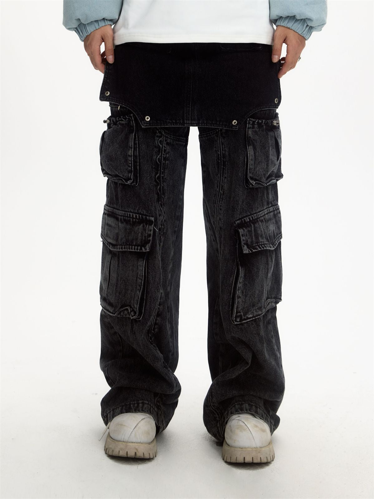 Unisex Denim Wide Casual Cargo-Pants - PeopleStyle – ARCANA ARCHIVE