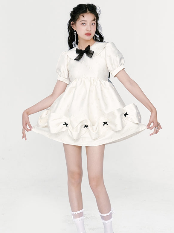 DOLL COLLAR GIRL PUFF SLEEVE DRESS -SUNSETPARK – ARCANA ARCHIVE