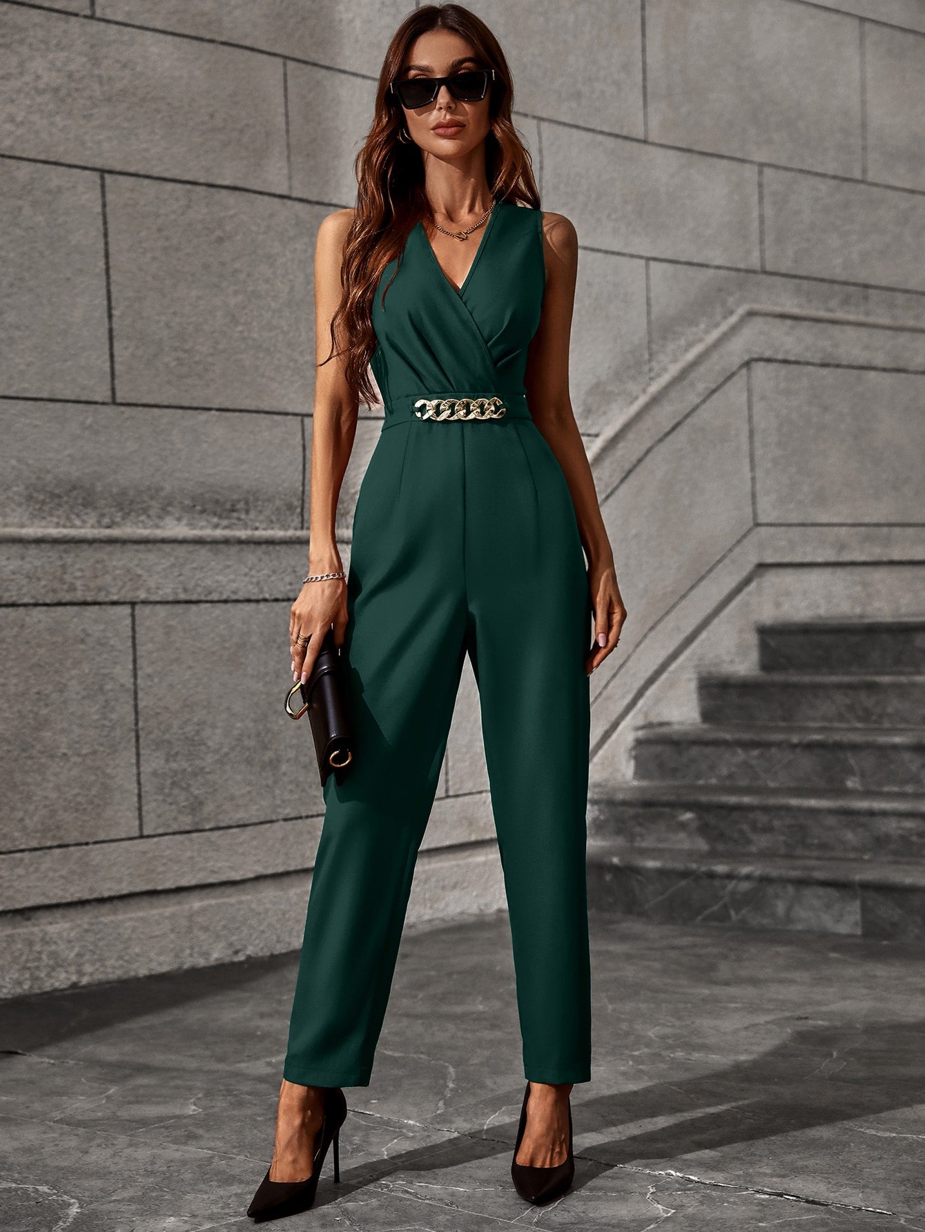 Unity Solid Chain Detail Jumpsuit – The Chintz