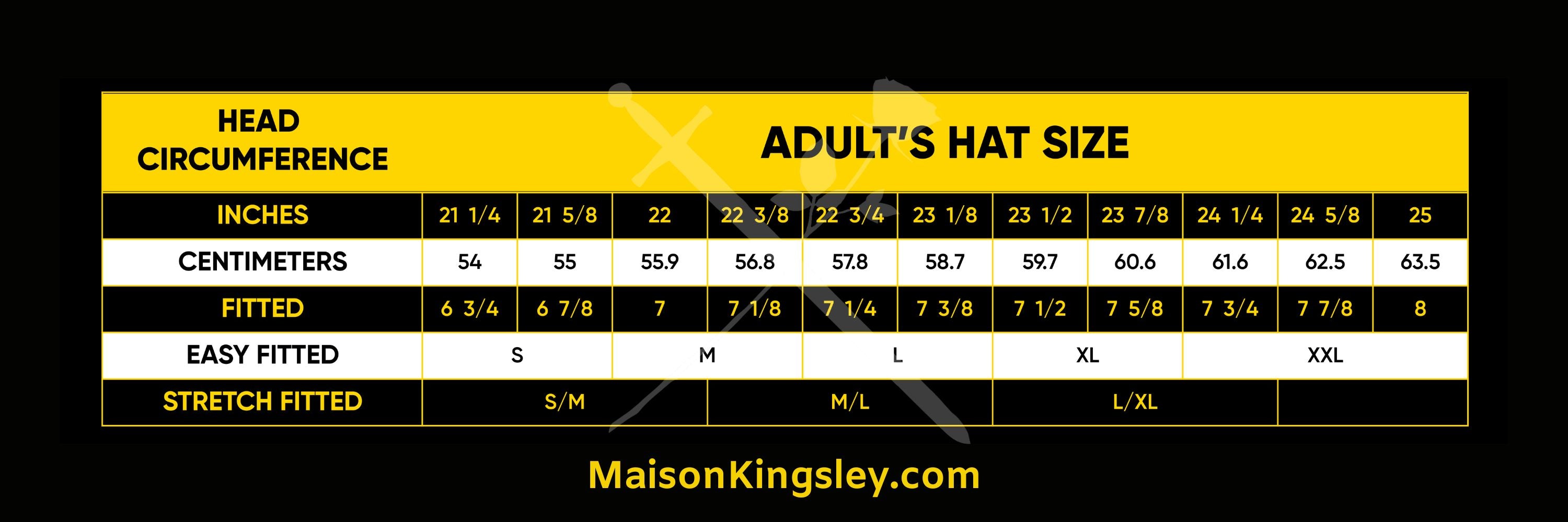 Adult's Fedora Hat Sizes Maison Kingsley