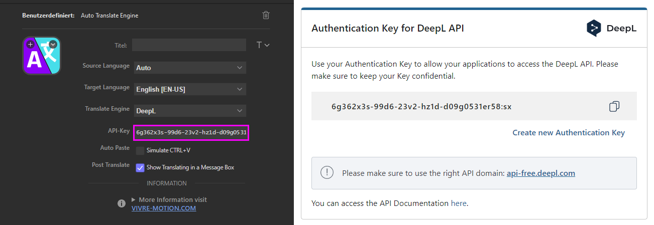 Stream Deck Translation API-Key